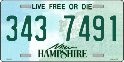 NH license plate 3437491