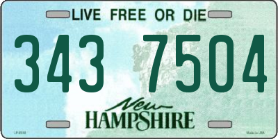 NH license plate 3437504