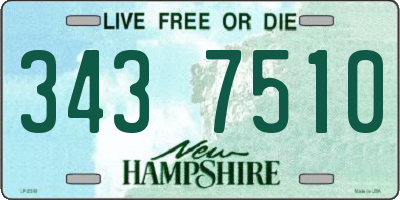 NH license plate 3437510