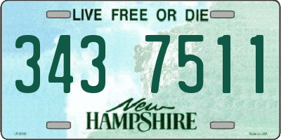 NH license plate 3437511