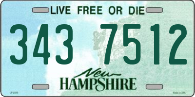 NH license plate 3437512