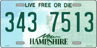 NH license plate 3437513