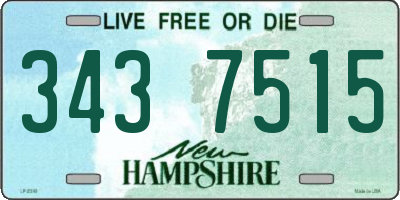 NH license plate 3437515