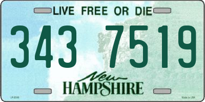 NH license plate 3437519