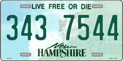 NH license plate 3437544