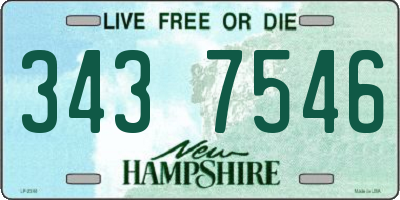 NH license plate 3437546