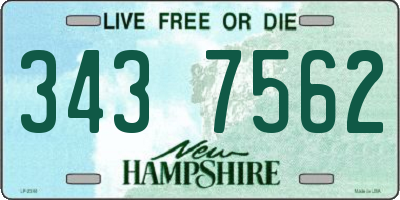 NH license plate 3437562