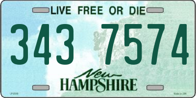 NH license plate 3437574