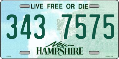 NH license plate 3437575
