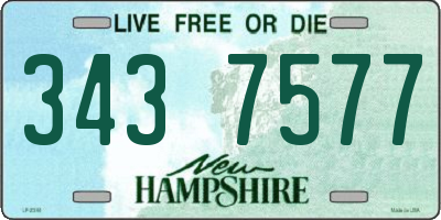 NH license plate 3437577