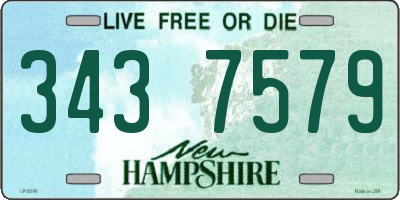 NH license plate 3437579