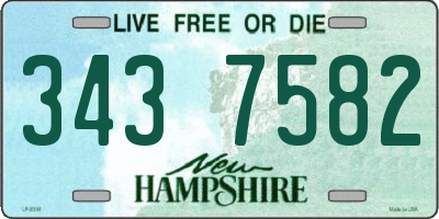 NH license plate 3437582