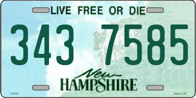 NH license plate 3437585