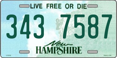 NH license plate 3437587