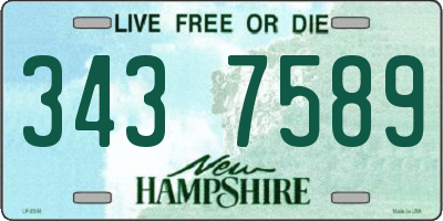 NH license plate 3437589