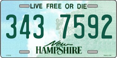 NH license plate 3437592