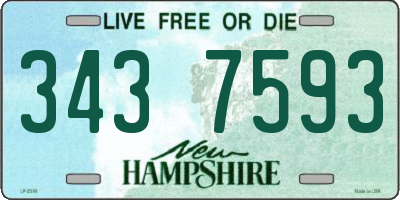 NH license plate 3437593