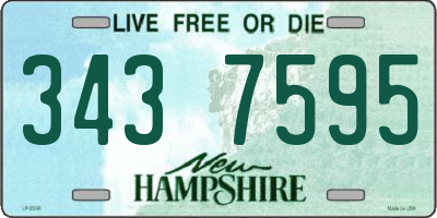 NH license plate 3437595