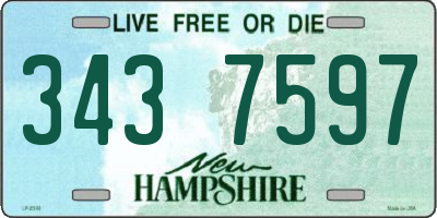 NH license plate 3437597