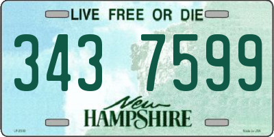 NH license plate 3437599