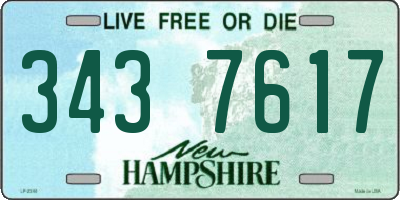 NH license plate 3437617