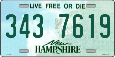 NH license plate 3437619