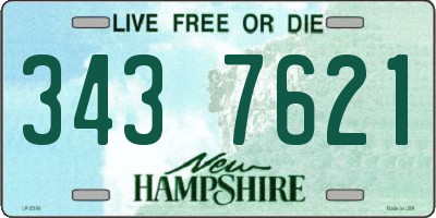 NH license plate 3437621