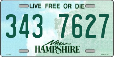 NH license plate 3437627