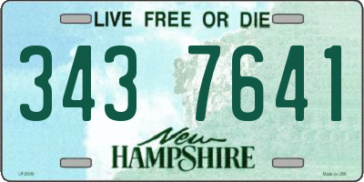NH license plate 3437641
