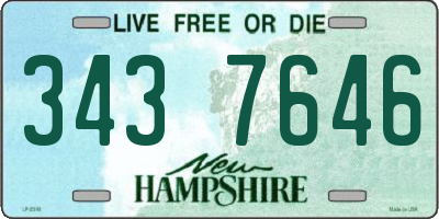 NH license plate 3437646