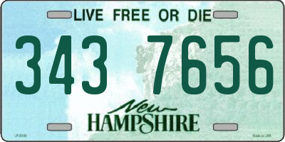 NH license plate 3437656