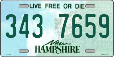 NH license plate 3437659
