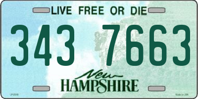 NH license plate 3437663