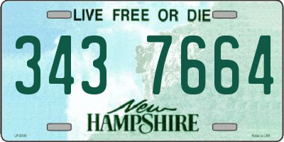 NH license plate 3437664