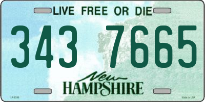 NH license plate 3437665