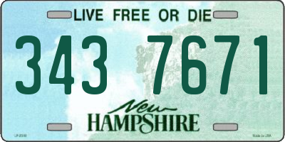 NH license plate 3437671