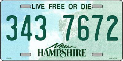 NH license plate 3437672