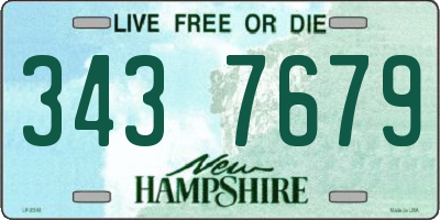 NH license plate 3437679