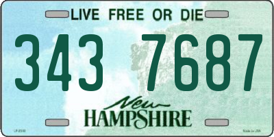 NH license plate 3437687