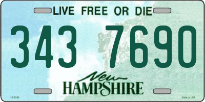 NH license plate 3437690