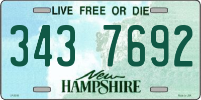 NH license plate 3437692
