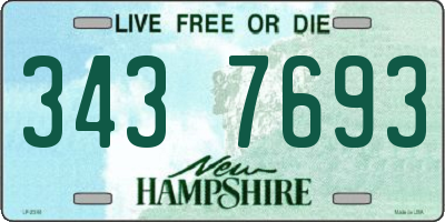 NH license plate 3437693