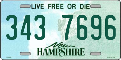 NH license plate 3437696