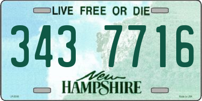 NH license plate 3437716