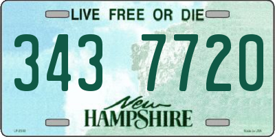 NH license plate 3437720
