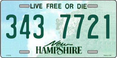 NH license plate 3437721