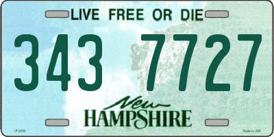 NH license plate 3437727