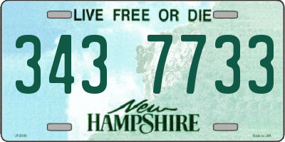 NH license plate 3437733