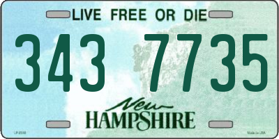 NH license plate 3437735
