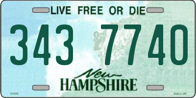 NH license plate 3437740